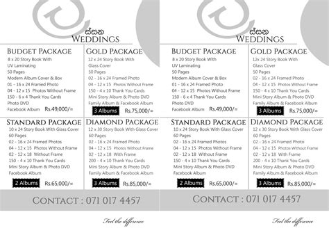 Have a look and choose from the wedding photography packages below, and photography price in south africa. වෙනස : Wedding Photography Packages Sri lanka. Lassana Weddings.