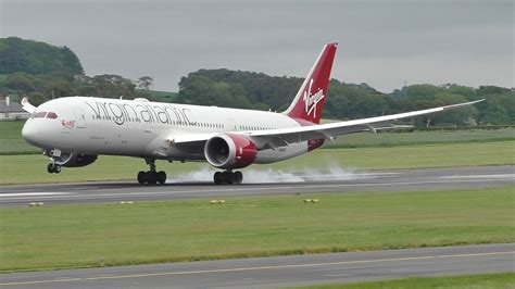 Video Virgin Atlantic Boeing 787 9 Landing And Takeoff At Prestwick