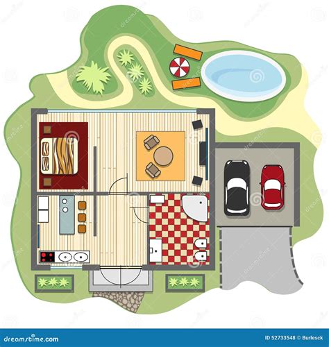 Floor Plan Of House Stock Vector Image 52733548