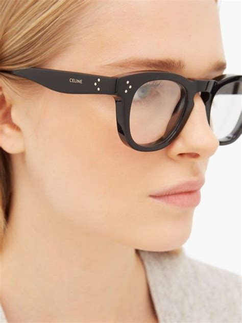 Round Frame Acetate Glasses Celine Eyewear Matchesfashion Us