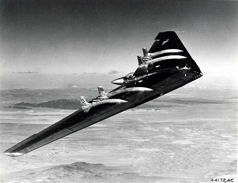 1947 Northrop Yb 49 Flying Wing In Flight Near Muroc Air Force Base