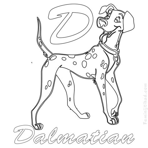 Dalmation Dog Coloring Page At Free Printable