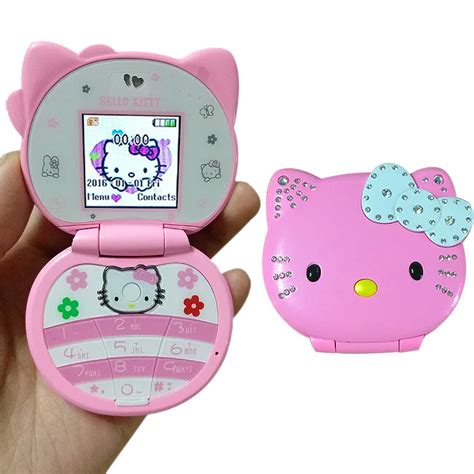 Kuh T99 Flip Lovely Cute Mini Hello Kitty Cartoon Mobile Phone For Kids