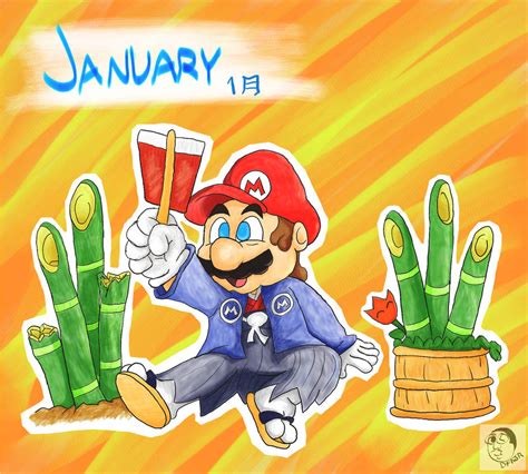 Mario Calendar 2016 Set January By Dfkjr On Deviantart