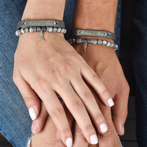 aggregate more than 83 metal couples bracelets super hot in duhocakina