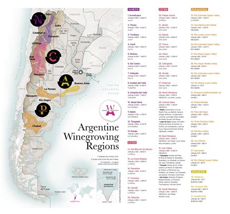 Argentinian Wine Regions Map Cellar Tours