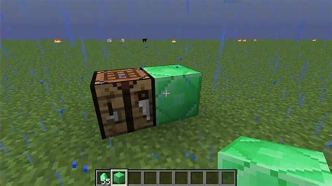 How To Make A Emerald Block In Minecraft Youtube