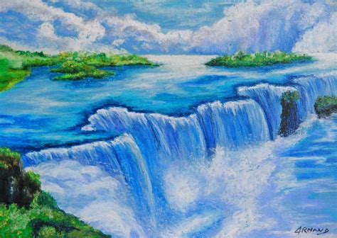 Waterfall Oil Pastel Art Hope You Enjoyed The Video