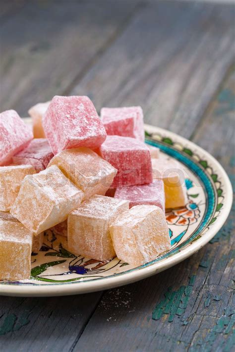 Turkish Delight With Powdered Stock Image Colourbox