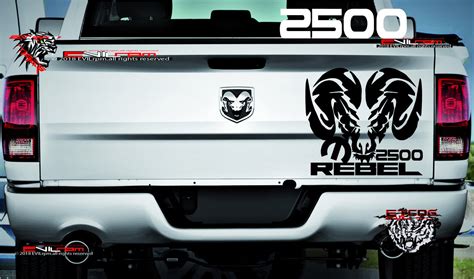 Pickup Tailgate Sticker Decal Graphic For Dodge Ram 1500 2500 3500