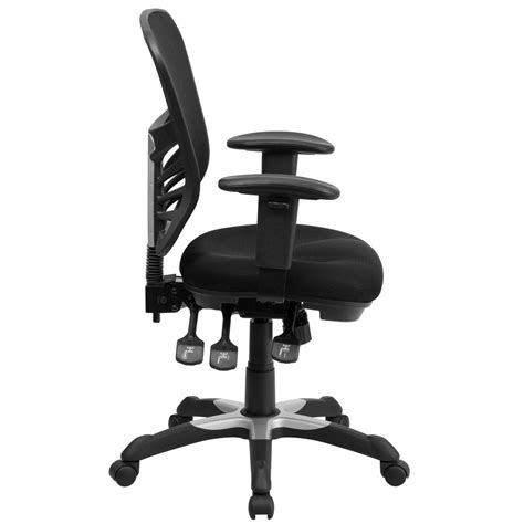 Criterion is an adjustable office chair designed and crafted with curving lines and contours to provide users support and comfort throughout the day. Mid-Back Black Mesh Multifunction Executive Swivel ...