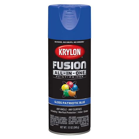 Krylon Fusion All In One Gloss Patriotic Blue Paint Primer Spray