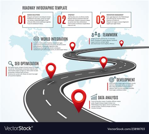Business Road Map Strategy Timeline Royalty Free Vector
