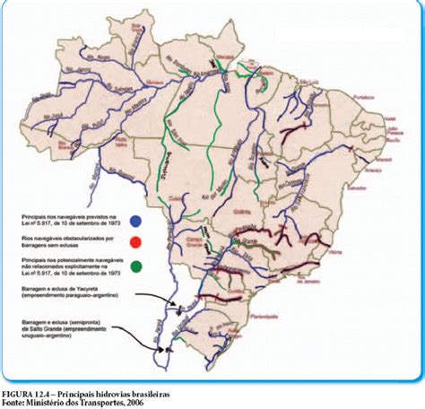 Hidrovias Do Brasil Mapa Cartografia Geografia