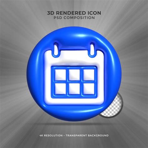 Premium Psd 3d Rendering Minimal 3d Calendar Icon