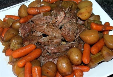 Make a pan gravy from the drippings after searing the beef. Moist and Tender Crockpot Pot Roast - myfindsonline.com