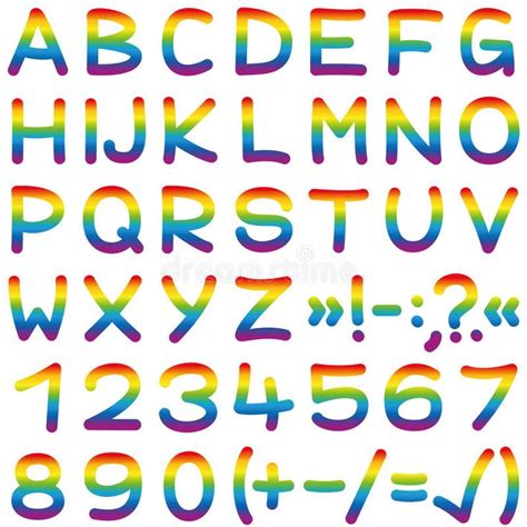 Font Rainbow Colors Alphabet Letters Rainbow Colored Alphabet