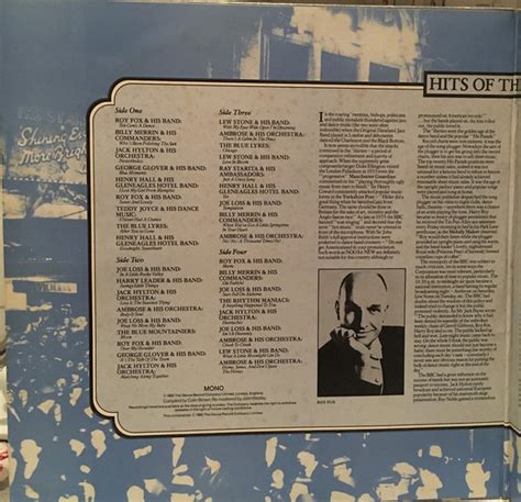 Hits Of The Thirties 2xlp Compilation Lp Record Gatefold Vinyl Records And Cds For Sale Best
