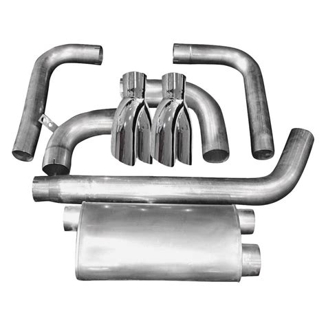 Stainless Works® Ca930235 Y 304 Ss Transverse Turbo Dual Cat Back