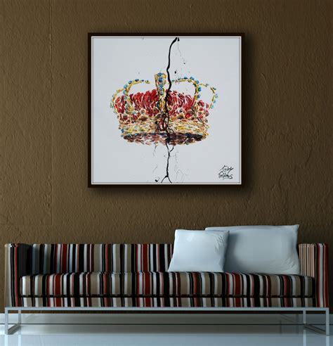 Crown Painting 35 Original Artwork Painting Extremely Etsy Uk