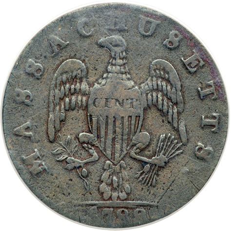 1788 Massachusetts Cent Ryder 11 C Rarity 5 Anacs Gr