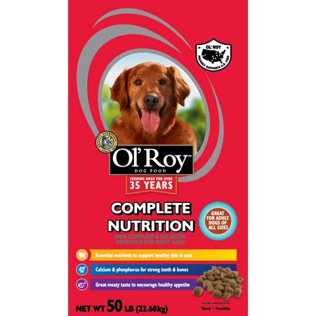 50 lb bag of dog food. Ol' Roy Complete Nutrition Adult Dry Dog Food, 50 lb ...