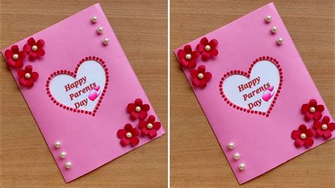 Parents Day Card Making Handmadeeasy And Beautiful Card For Parents