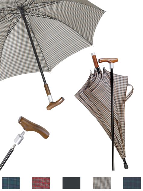 Elegant Walking Stick Umbrella SAFEBRELLA DUO Walking Stick Integrated
