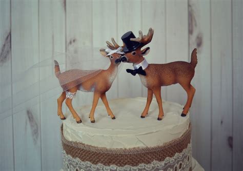Deer Wedding Cake Topper Antler Wedding Grooms Cake Etsy