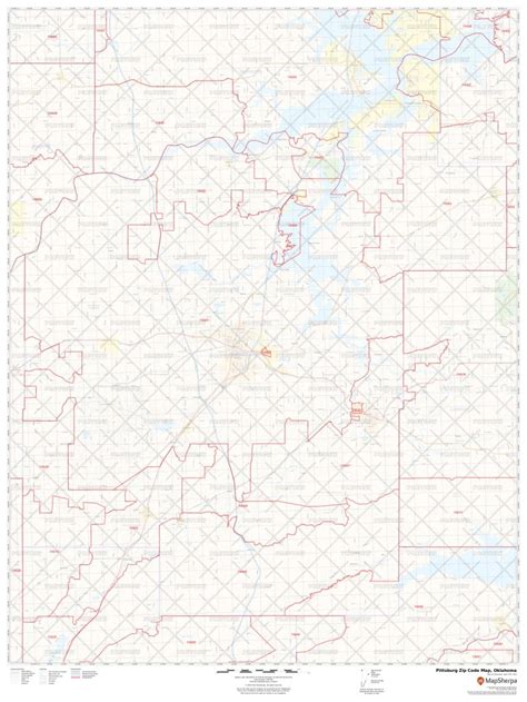 Pittsburg Zip Code Map Oklahoma Pittsburg County Zip Codes