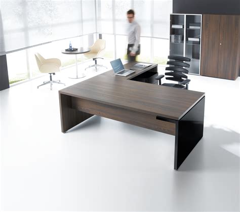 Ultra Modern Executive Black Desk Ambience Doré