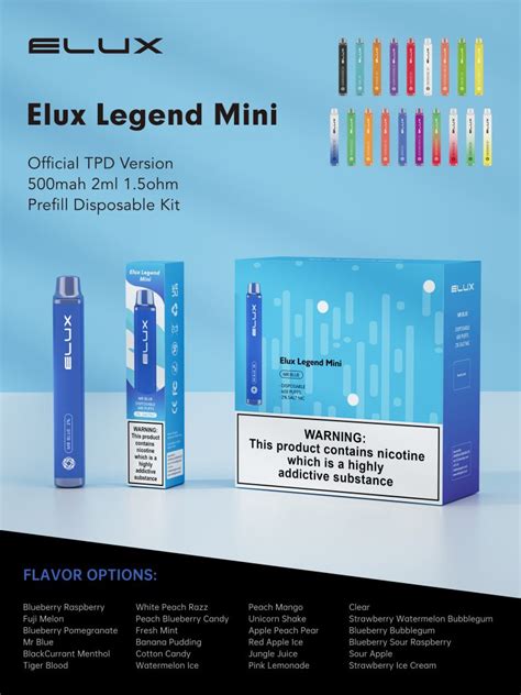 Elux Legend Mini Disposable Vape Pod 10 For £30 Legion Of Vapers