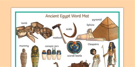 Ancient Egypt Word Mat Egypt Word Mat Keywords History