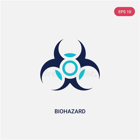 Two Color Biohazard Vector Icon From Signs Concept Isolated Blue