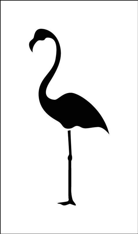 Adhesive Vinyl Stencil Flamingo Pink Flamingo Stencil Ref Etsy