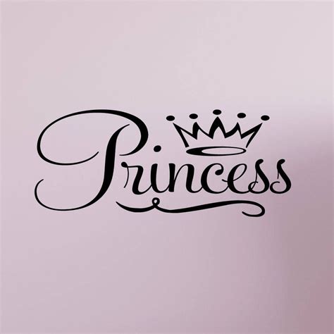 Princess Crown Wall Decal Quote Sticker Removable Nursery Etsy