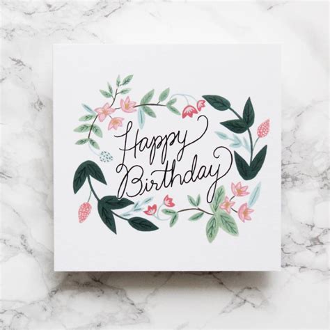 Easy to create, fast to send, and no ads, ever! 'happy Birthday' Floral Card By Sonni & Blush Paper Co. | notonthehighstreet.com