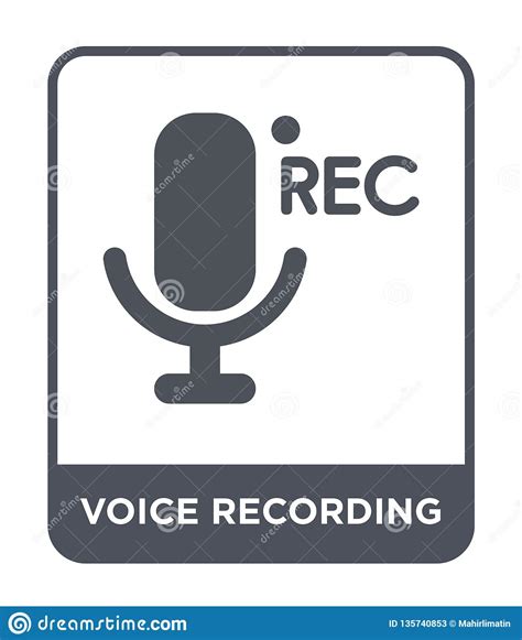 Voice Recording Icon In Trendy Design Style. Voice Recording Icon ...