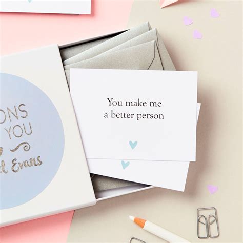 Personalised Reasons I Love You Foiled Notes Martha Brook