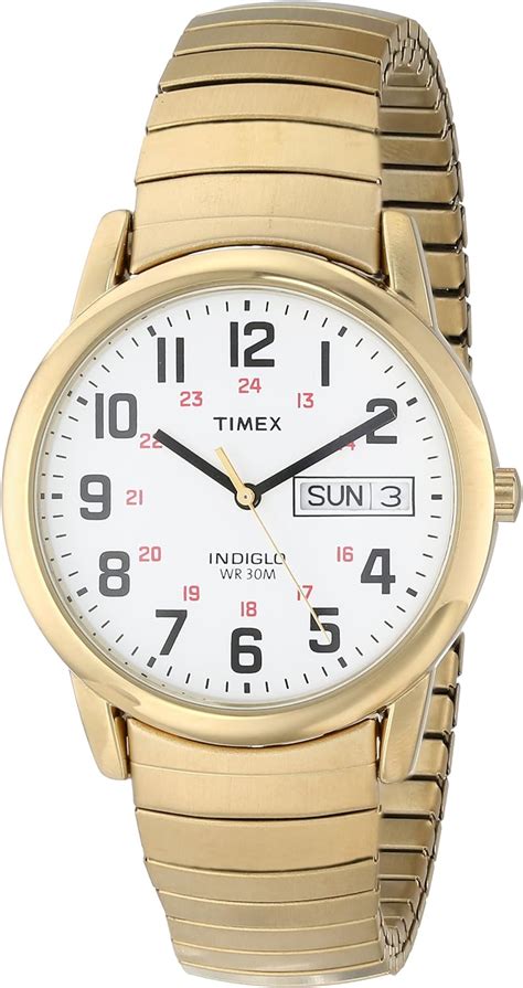 Timex Easy Reader Day Date 35mm Mens Gold Tone Expansion Band Watch