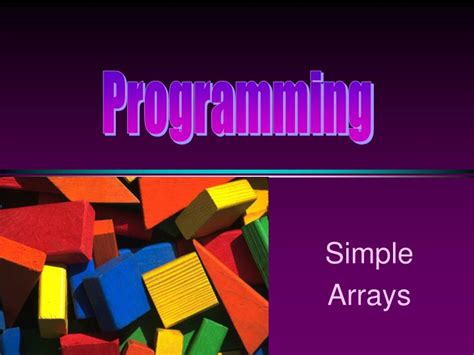 Ppt Simple Arrays Powerpoint Presentation Free Download Id5124778