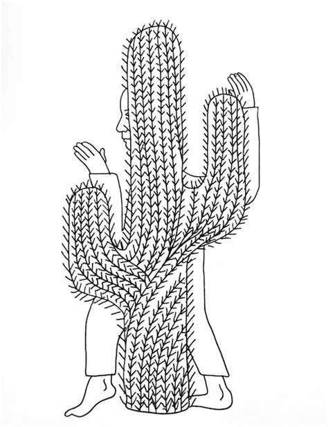 Minimalist Cactus Line Drawing 558x400 Minimalist Cactus Line Drawing