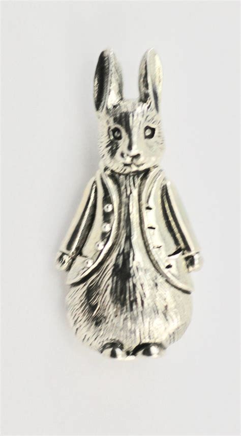 Victorian Style Rabbit Brooch In 925 Sterling Silver Etsy