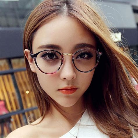 New Clear Lens Round Glasses Frame Cute Women Fashion