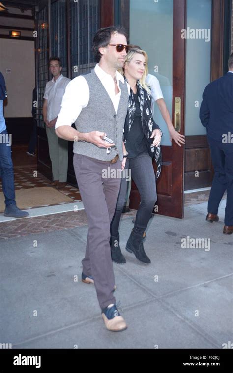 Kate Winslet And Her Husband Ned Rocknroll Leave The Greenwich Hotel