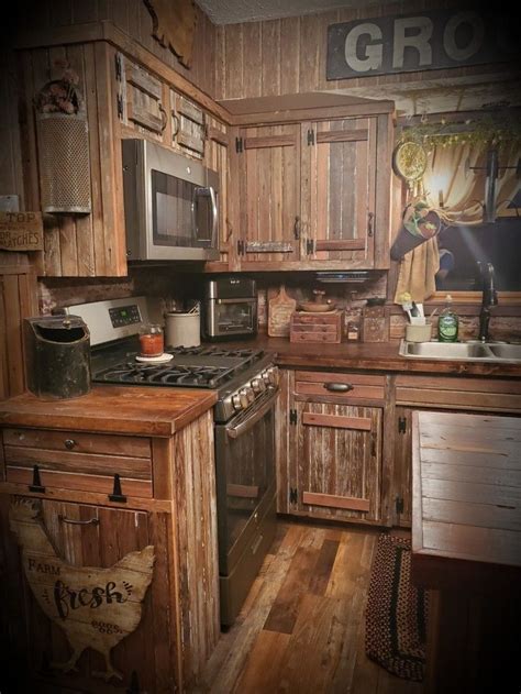 Pallet Kitchen Cabinets Rustic Wood Cabinets Reclaimed Wood Kitchen