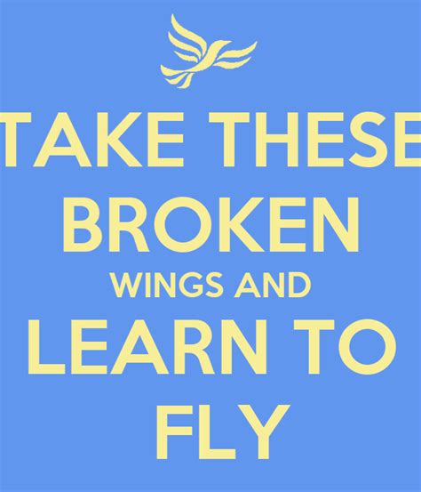 Maybe you would like to learn more about one of these? TAKE THESE BROKEN WINGS AND LEARN TO FLY Poster ...