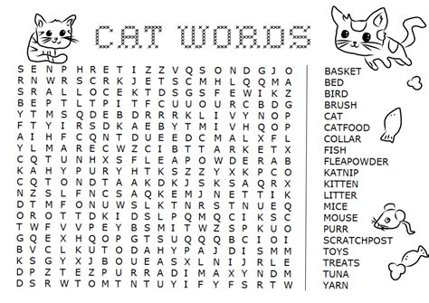 Favour In Fun Cat Word Search