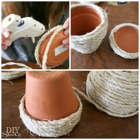 Diy Sisal Rope Planters Diy Show Off Diy Decorating And Home