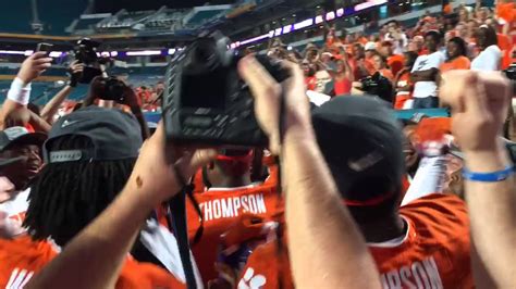 Video Clemson Players Dance On The Field After Orange Bowl Win Youtube